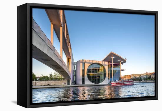 Marie-Elisabeth-Lüders-Haus and River Spree, Government Quater, Mitte, Berlin, Deutschland-Sabine Lubenow-Framed Premier Image Canvas