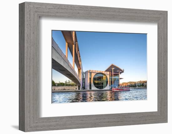 Marie-Elisabeth-Lüders-Haus and River Spree, Government Quater, Mitte, Berlin, Deutschland-Sabine Lubenow-Framed Photographic Print