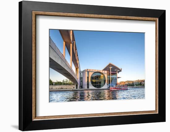 Marie-Elisabeth-Lüders-Haus and River Spree, Government Quater, Mitte, Berlin, Deutschland-Sabine Lubenow-Framed Photographic Print