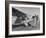 Marie Goerke Sitting in the Plane While the Instructor Kenny Garofalo Stops the Propellor-Bernard Hoffman-Framed Photographic Print