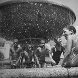 African American Children Playing in a Fountain-Marie Hansen-Photographic Print