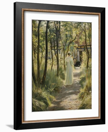 Marie in the Garden, 1895-Peder Severin Kröyer-Framed Giclee Print