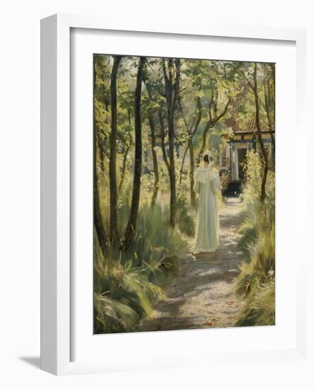 Marie in the Garden, 1895-Peder Severin Kröyer-Framed Giclee Print