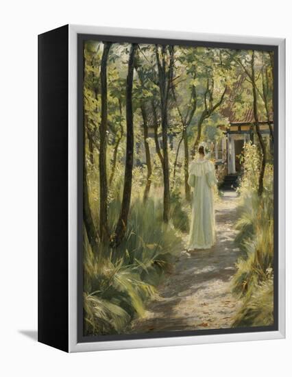 Marie in the Garden, 1895-Peder Severin Kröyer-Framed Premier Image Canvas