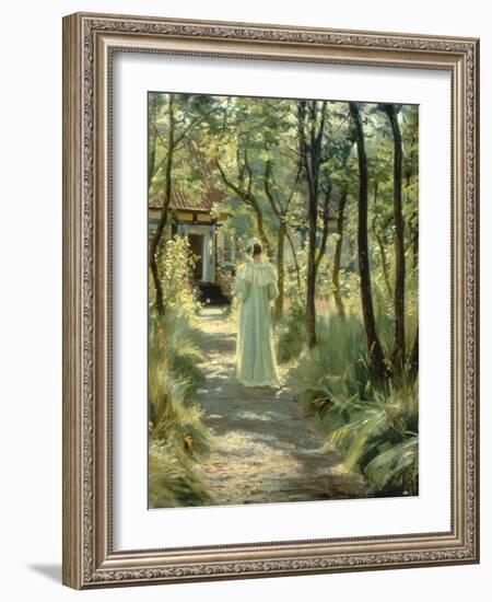 Marie in the Garden, 1895-Peder Severin Kroyer-Framed Giclee Print