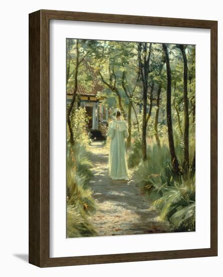 Marie in the Garden, 1895-Peder Severin Kroyer-Framed Giclee Print