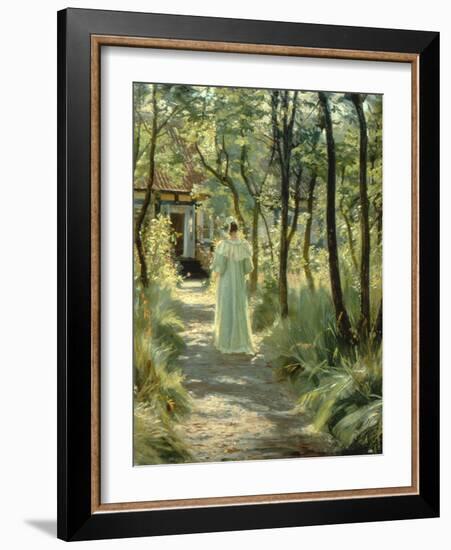 Marie in the Garden, 1895-Peder Severin Kroyer-Framed Giclee Print
