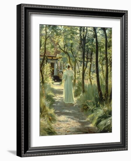 Marie in the Garden, 1895-Peder Severin Kroyer-Framed Giclee Print