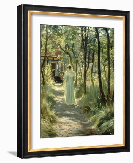 Marie in the Garden, 1895-Peder Severin Kroyer-Framed Giclee Print