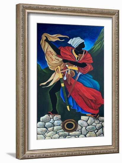 Marie Jeanne Lamartiniere at the Fort, 2021 (Acrylic on Canvas)-Patricia Brintle-Framed Giclee Print