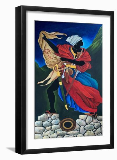 Marie Jeanne Lamartiniere at the Fort, 2021 (Acrylic on Canvas)-Patricia Brintle-Framed Giclee Print