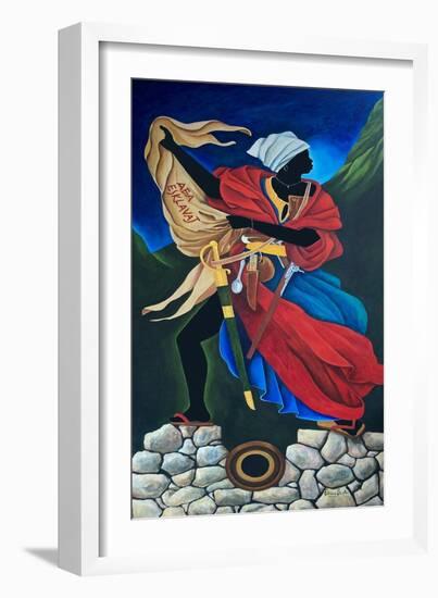 Marie Jeanne Lamartiniere at the Fort, 2021 (Acrylic on Canvas)-Patricia Brintle-Framed Giclee Print