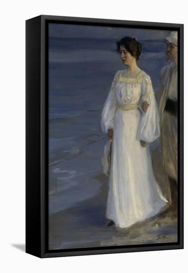 Marie Kroyer on the Beach-Peder Severin Kröyer-Framed Premier Image Canvas