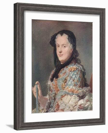 'Marie Leczinska', c1748-Maurice-quentin De La Tour-Framed Giclee Print