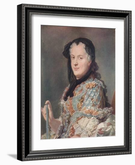 'Marie Leczinska', c1748-Maurice-quentin De La Tour-Framed Giclee Print