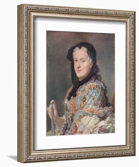 'Marie Leczinska', c1748-Maurice-quentin De La Tour-Framed Giclee Print