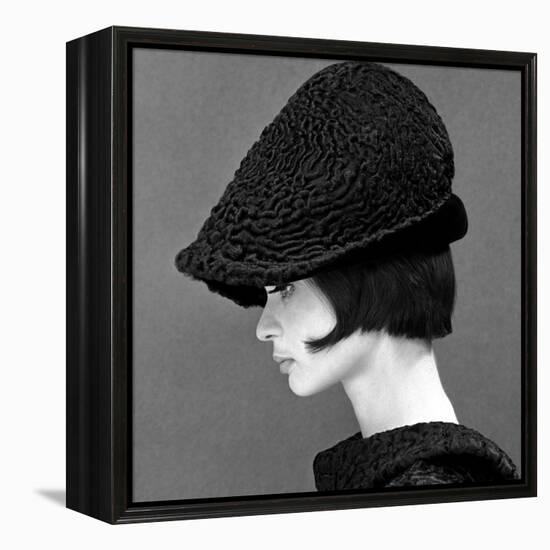 Marie Lise Gres in a Persian Lamb Hat, Summer 1964-John French-Framed Premier Image Canvas