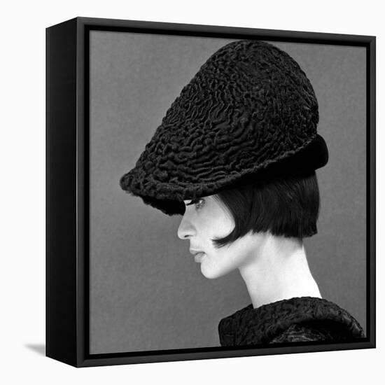 Marie Lise Gres in a Persian Lamb Hat, Summer 1964-John French-Framed Premier Image Canvas