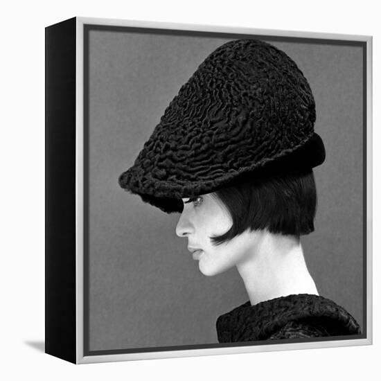 Marie Lise Gres in a Persian Lamb Hat, Summer 1964-John French-Framed Premier Image Canvas
