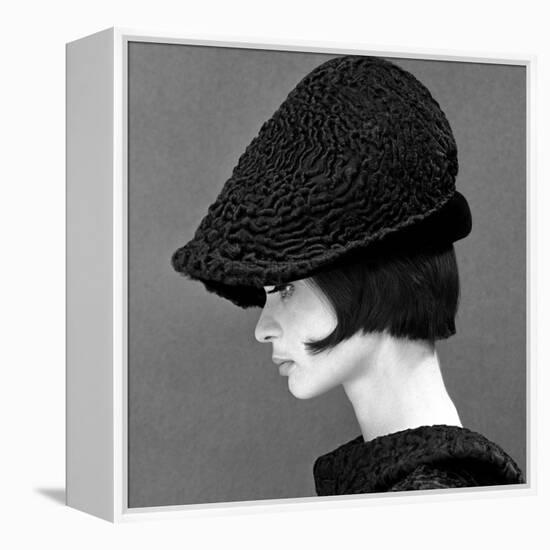 Marie Lise Gres in a Persian Lamb Hat, Summer 1964-John French-Framed Premier Image Canvas