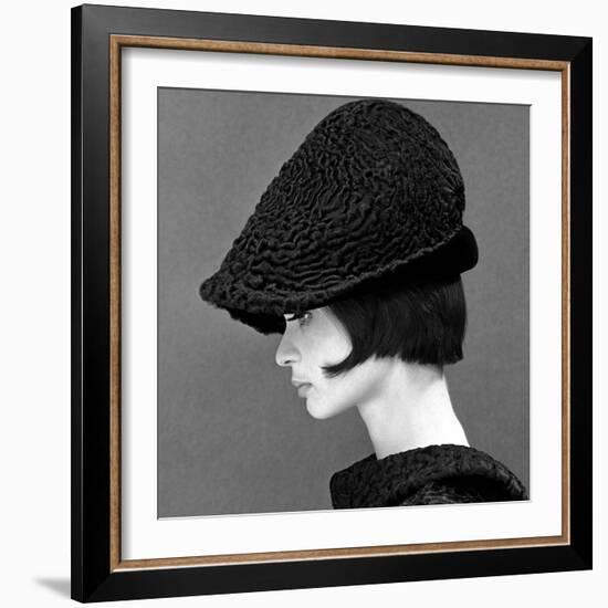 Marie Lise Gres in a Persian Lamb Hat, Summer 1964-John French-Framed Giclee Print