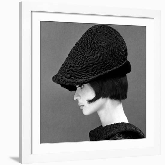 Marie Lise Gres in a Persian Lamb Hat, Summer 1964-John French-Framed Giclee Print