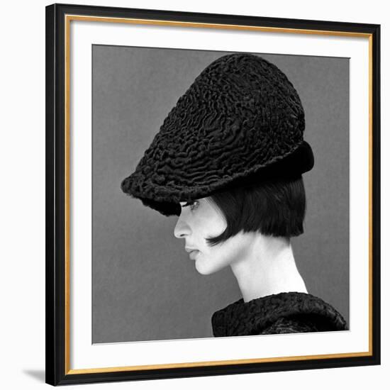 Marie Lise Gres in a Persian Lamb Hat, Summer 1964-John French-Framed Giclee Print