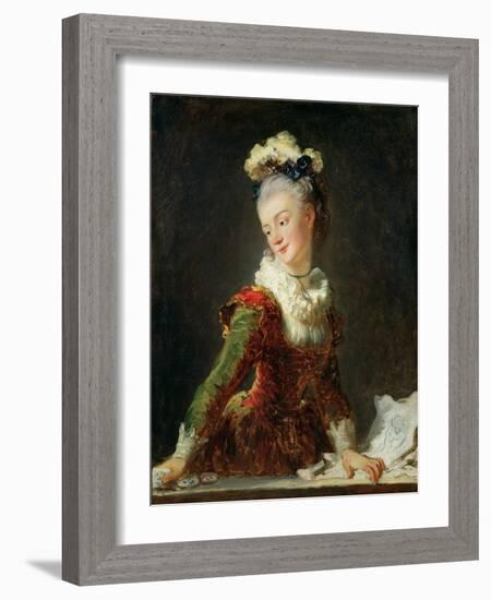 Marie-Madeleine Guimard-Jean-Honoré Fragonard-Framed Giclee Print