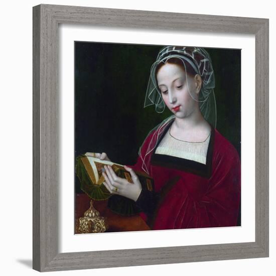 Marie Madeleine Lisant  Peinture D'ambrosius Benson (1495-1550) Vers 1525 Londres National Gallery-Ambrosius Benson-Framed Giclee Print