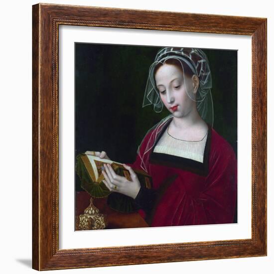 Marie Madeleine Lisant  Peinture D'ambrosius Benson (1495-1550) Vers 1525 Londres National Gallery-Ambrosius Benson-Framed Giclee Print