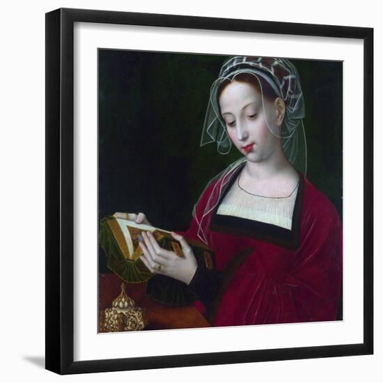 Marie Madeleine Lisant  Peinture D'ambrosius Benson (1495-1550) Vers 1525 Londres National Gallery-Ambrosius Benson-Framed Giclee Print