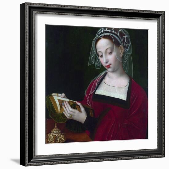 Marie Madeleine Lisant  Peinture D'ambrosius Benson (1495-1550) Vers 1525 Londres National Gallery-Ambrosius Benson-Framed Giclee Print