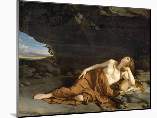 Marie Madeleine Repentante - Repentant Mary Magdalene - Orazio Gentileschi (1563-1638). Oil on Canv-Orazio Gentileschi-Mounted Giclee Print