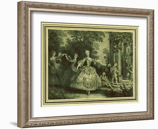 Marie Sallé-Nicolas Lancret-Framed Giclee Print