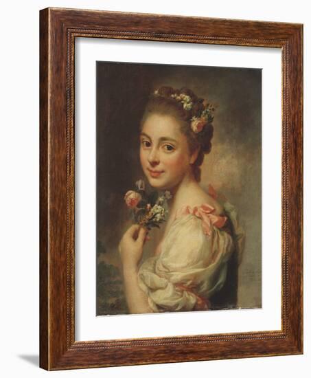 Marie Suzanne Giroust Roslin (1734-1772), Peintre Et Pastelliste Francaise, Epouse De L'artiste - M-Alexander Roslin-Framed Giclee Print