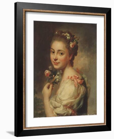 Marie Suzanne Giroust Roslin (1734-1772), Peintre Et Pastelliste Francaise, Epouse De L'artiste - M-Alexander Roslin-Framed Giclee Print