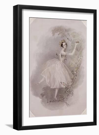 Marie Taglioni (1804-84) as the Sylph in 'La Sylphide', Engraved by E. Marton, C.1832-Alfred-edward Chalon-Framed Giclee Print