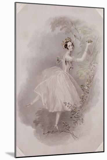 Marie Taglioni (1804-84) as the Sylph in 'La Sylphide', Engraved by E. Marton, C.1832-Alfred-edward Chalon-Mounted Giclee Print