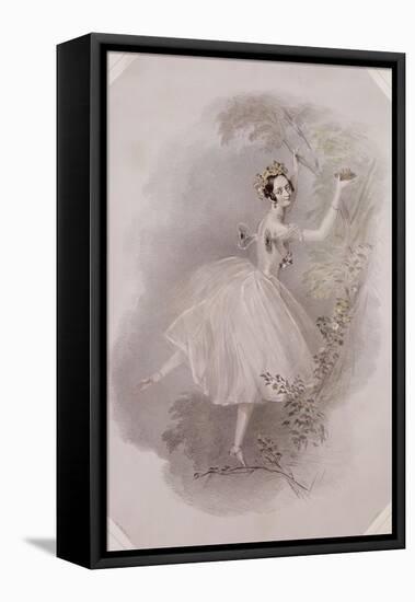 Marie Taglioni (1804-84) as the Sylph in 'La Sylphide', Engraved by E. Marton, C.1832-Alfred-edward Chalon-Framed Premier Image Canvas