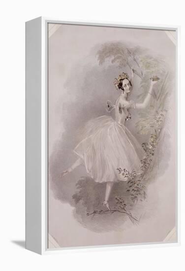 Marie Taglioni (1804-84) as the Sylph in 'La Sylphide', Engraved by E. Marton, C.1832-Alfred-edward Chalon-Framed Premier Image Canvas