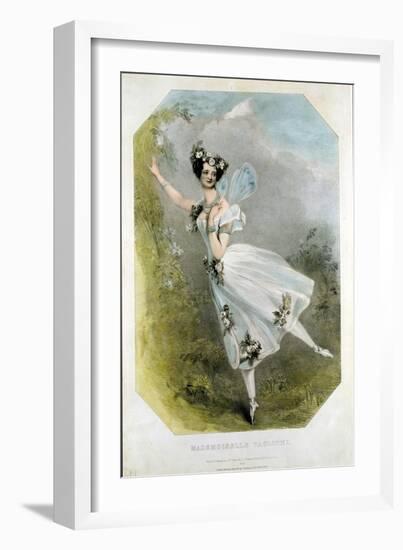 Marie Taglioni (1804-84) in 'Flore Et Zephire' by Cesare Bossi, C.1830-Alfred-edward Chalon-Framed Giclee Print