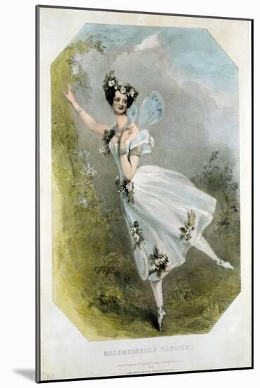 Marie Taglioni (1804-84) in 'Flore Et Zephire' by Cesare Bossi, C.1830-Alfred-edward Chalon-Mounted Giclee Print