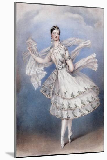 Marie Taglioni as the Bayadere, c.1831-null-Mounted Giclee Print