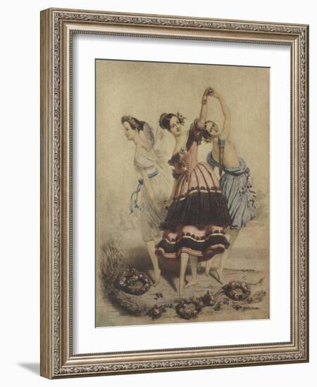 Marie Taglioni as the Sylph in Filippo Taglioni's 1832 ballet La Sylphide-Alfred-edward Chalon-Framed Giclee Print