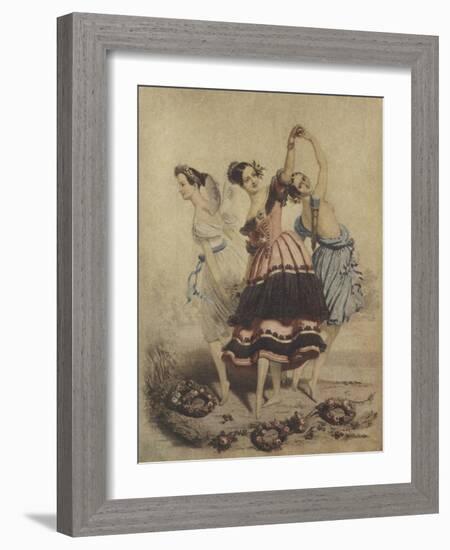 Marie Taglioni as the Sylph in Filippo Taglioni's 1832 ballet La Sylphide-Alfred-edward Chalon-Framed Giclee Print