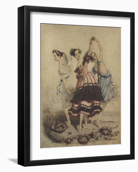 Marie Taglioni as the Sylph in Filippo Taglioni's 1832 ballet La Sylphide-Alfred-edward Chalon-Framed Giclee Print