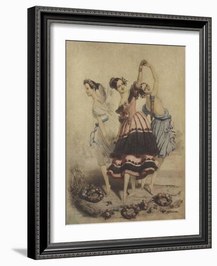 Marie Taglioni as the Sylph in Filippo Taglioni's 1832 ballet La Sylphide-Alfred-edward Chalon-Framed Giclee Print