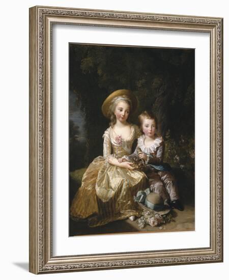 Marie-Thérèse-Charlotte de France, "Madame Royale" (future duchesse d'Angoulême) (1778-1851) et-Elisabeth Louise Vigée-LeBrun-Framed Giclee Print