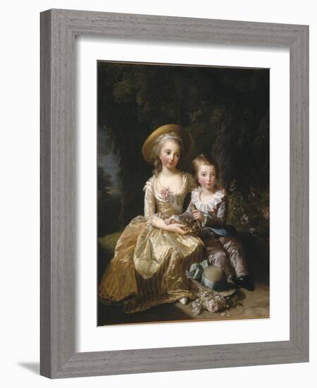 Marie-Thérèse-Charlotte de France, "Madame Royale" (future duchesse d'Angoulême) (1778-1851) et-Elisabeth Louise Vigée-LeBrun-Framed Giclee Print