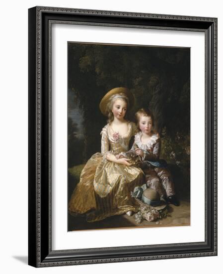 Marie-Thérèse-Charlotte de France, "Madame Royale" (future duchesse d'Angoulême) (1778-1851) et-Elisabeth Louise Vigée-LeBrun-Framed Giclee Print